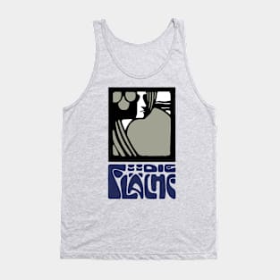 Die Flache Cover Girl's Face Retro Vintage Poster Tank Top